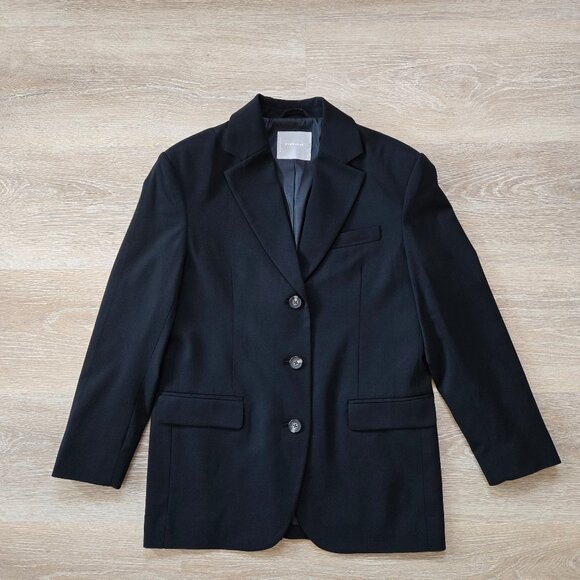 Everlane Italian Wool Blazer Oversized Fit Structured Notch Collar Size 2 NWOT - Picture 6 of 17